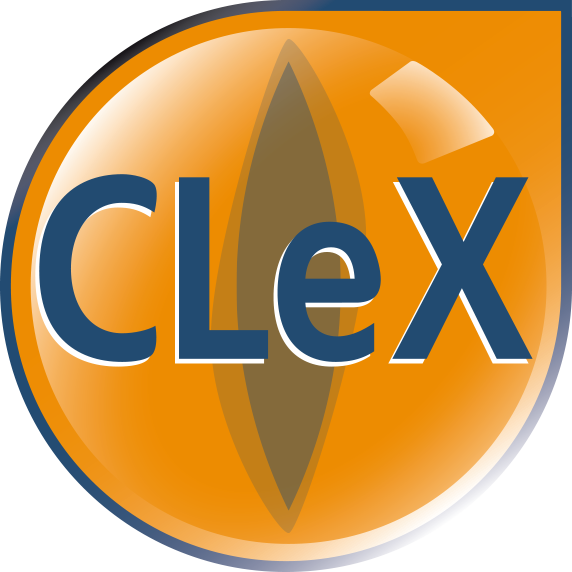 Logo CLeX : Corporate LinX eXchange; Solutions de Gestion P2P, de Reverse Factoring Collaboratif et d'Escompte Dynamique.
